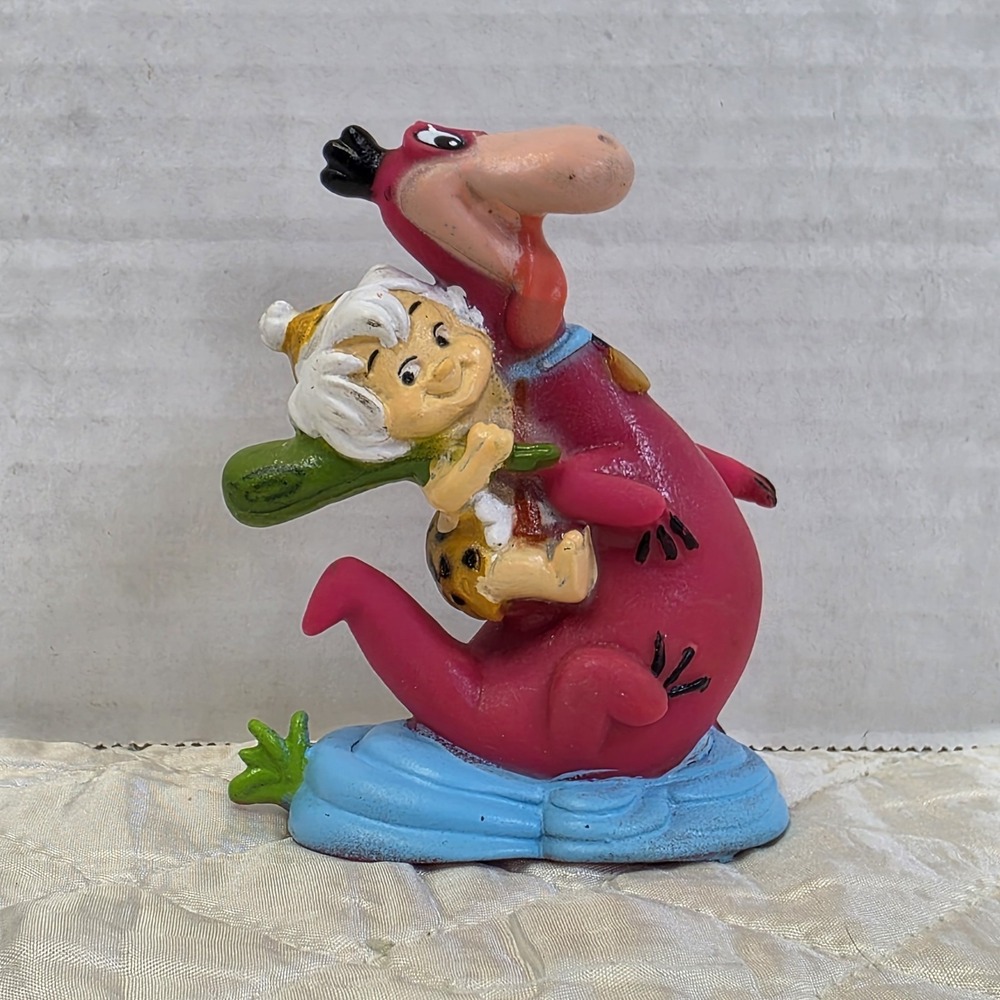 Vintage Bam Bam and Dino Hanna-Barbera 90s  Flintstones 3 ¼'' Rare Retro 80s Toy